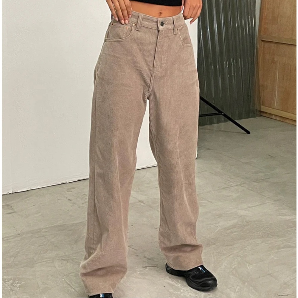 Motel Rocks Beige Corduroy Pants
